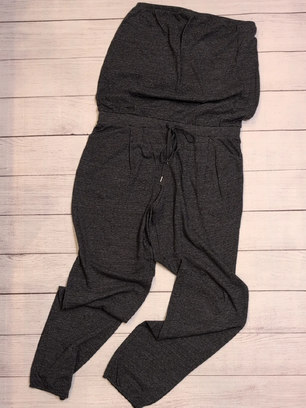 Victoria's Secret Dark Charcoal Strapless Jumpsuit - M - Picture 2 of 7